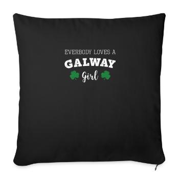 Top Fun Galway Girl Paddys Day Gift Design - Housse de coussin décorative 45 x 45 cm - noir - Devant