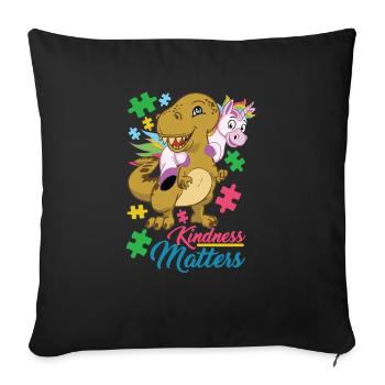 Kindness Matters - Cute Autism Puzzle Autistic - Sofa pillowcase 17,3'' x 17,3'' (45 x 45 cm) - black - Front