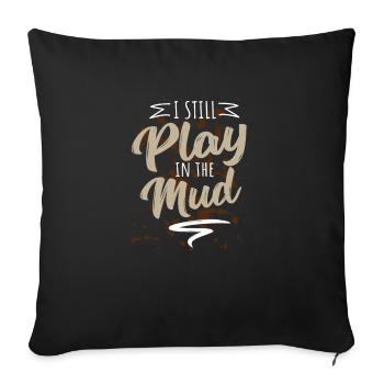 Mud Run Shirts for Women & Men Mud Running Team - Sofa pillowcase 17,3'' x 17,3'' (45 x 45 cm) - black - Front