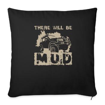 Funny Off Road Racing Tshirt 4x4 Offroad Gift Mud - Sofa pillowcase 17,3'' x 17,3'' (45 x 45 cm) - black - Front