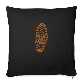 Mud Run Shirts for Women & Men Mud Running Team - Sofa pillowcase 17,3'' x 17,3'' (45 x 45 cm) - black - Front