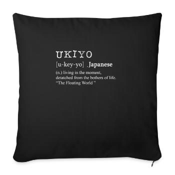 Populaire Ukiyo définition japonaise Gift Design - Housse de coussin décorative 45 x 45 cm - noir - Devant