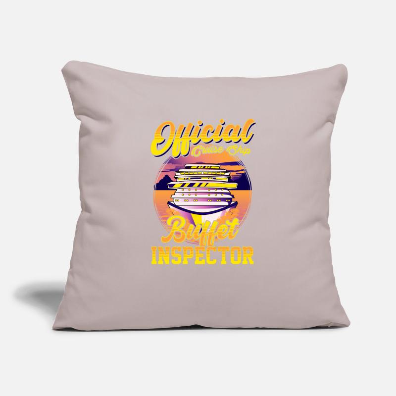 Funny Official Cruise Ship Buffet Inspector Pun Sofa pillowcase 17,3'' x 17,3'' (45 x 45 cm)