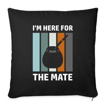 Mate Saying Amérique latine Sud-Américain Yerba - Housse de coussin décorative 45 x 45 cm - noir - Devant