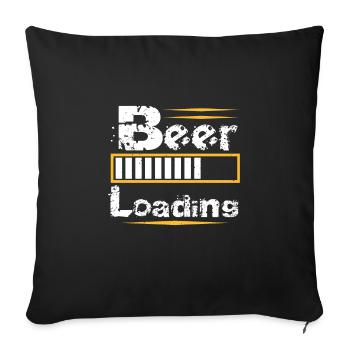 Chargement de la bière - Housse de coussin décorative 45 x 45 cm - noir - Devant