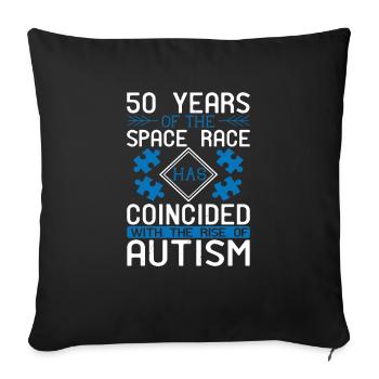 50 years of the Space Race has coincided with the - Sofa pillowcase 17,3'' x 17,3'' (45 x 45 cm) - black - Front