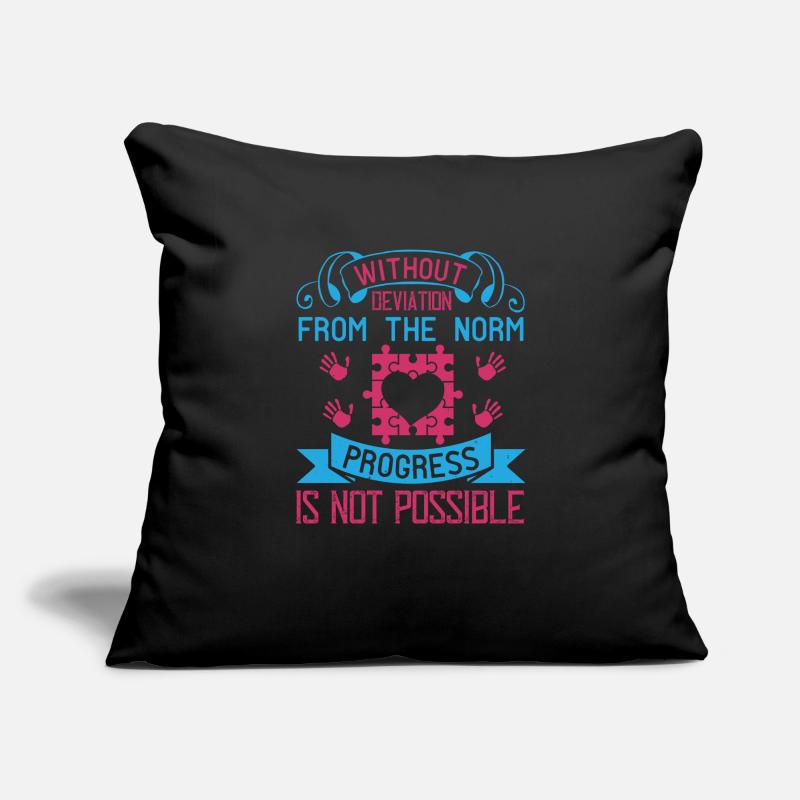 Sans déviation de la norme, le progrès n’est pas Housse de coussin décorative 45 x 45 cm