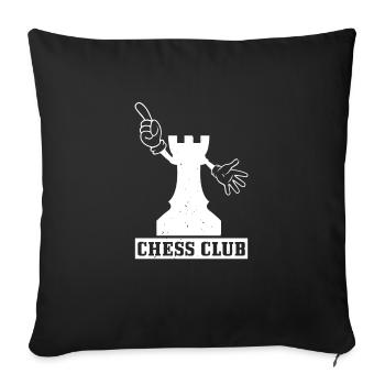 CHESS CLUB - Sofa pillowcase 17,3'' x 17,3'' (45 x 45 cm) - black - Front