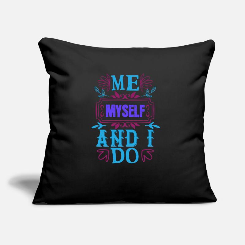 Moi, moi-même et moi le faisons Housse de coussin décorative 45 x 45 cm