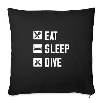Manger Sleep Dive - Housse de coussin décorative 45 x 45 cm - noir - Devant