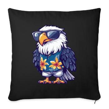 Eagle Comique Drôle d’été - Housse de coussin décorative 45 x 45 cm - noir - Devant