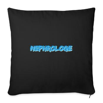 Néphrologue - Housse de coussin décorative 45 x 45 cm - noir - Devant