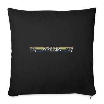 Cadeau pour Amilia - Housse de coussin décorative 45 x 45 cm - noir - Devant