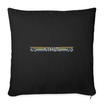 Birthday Athur - Sofa pillowcase 17,3'' x 17,3'' (45 x 45 cm) - black - Front