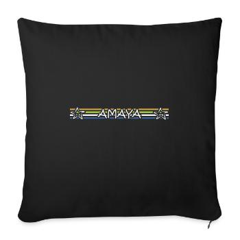 Gift for Amaya - Sofa pillowcase 17,3'' x 17,3'' (45 x 45 cm) - black - Front