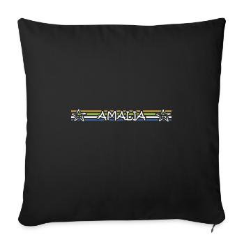 Amalia - Housse de coussin décorative 45 x 45 cm - noir - Devant