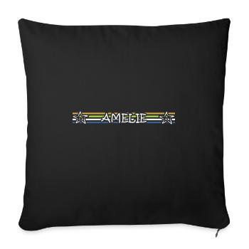 Amelie - Sofa pillowcase 17,3'' x 17,3'' (45 x 45 cm) - black - Front
