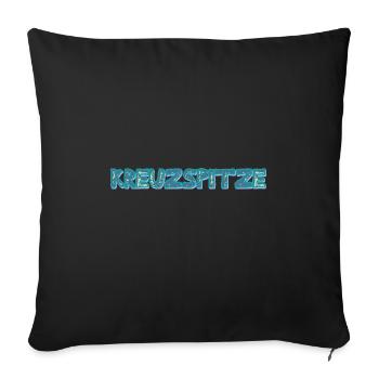 Mont Kreuzspitze - Housse de coussin décorative 45 x 45 cm - noir - Devant
