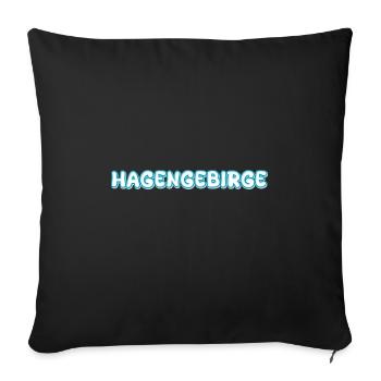Trekking Hagen Mountains - Sofa pillowcase 17,3'' x 17,3'' (45 x 45 cm) - black - Front