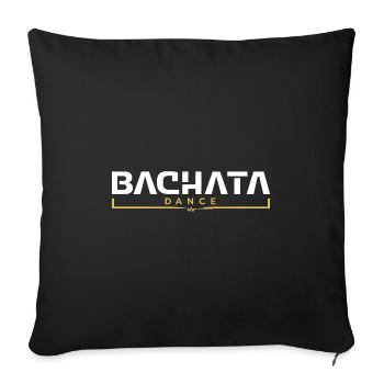 Bachata Dance logo white gold - Latin dance - Sofa pillowcase 17,3'' x 17,3'' (45 x 45 cm) - black - Front