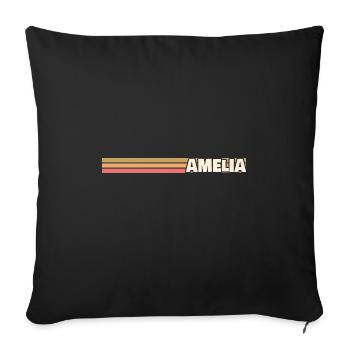 Gift for Amelia - Sofa pillowcase 17,3'' x 17,3'' (45 x 45 cm) - black - Front