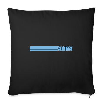 Style Alina - Housse de coussin décorative 45 x 45 cm - noir - Devant