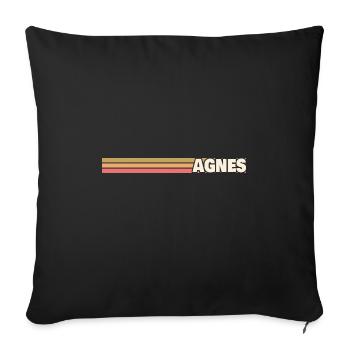 Cadeau pour Agnès - Housse de coussin décorative 45 x 45 cm - noir - Devant