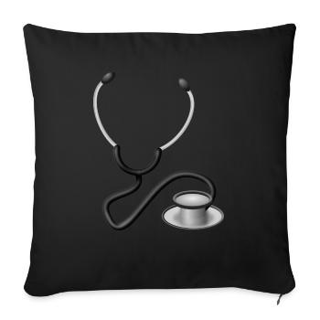 doc71 - Sofa pillowcase 17,3'' x 17,3'' (45 x 45 cm) - black - Front