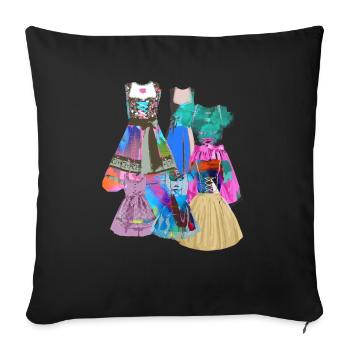 Dirndl splash - Sofakissenbezug 45 x 45 cm - Schwarz - Vorne