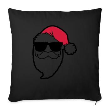 santa_claus_hohoho_4a - Sofakissenbezug 45 x 45 cm - Schwarz - Vorne