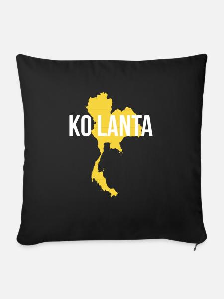 Ko Lanta Thailand Koh Lanta Souvenir - Sofakissenbezug 45 x 45 cm - Schwarz