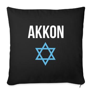 Akkon Israel Souvenir - Sofakissenbezug 45 x 45 cm - Schwarz - Vorne