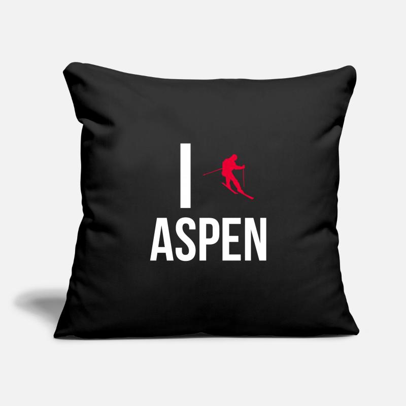 Ski instructor Aspen Language School Colorado Au pair Sofa pillowcase 17,3'' x 17,3'' (45 x 45 cm)