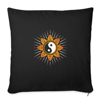 Yin yang - Sofakissenbezug 45 x 45 cm - Schwarz - Vorne