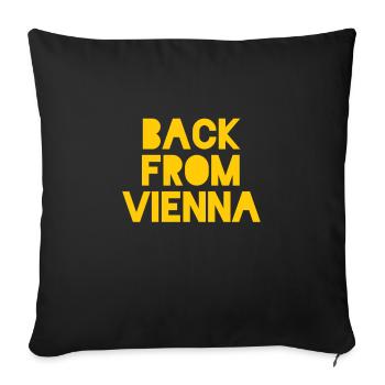 Vienna Wien Vienne - Sofa pillowcase 17,3'' x 17,3'' (45 x 45 cm) - black - Front