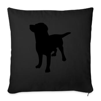 dog - Housse de coussin décorative 45 x 45 cm - noir - Devant