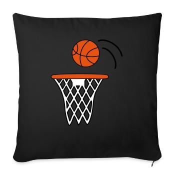 Basketball - Sofakissenbezug 45 x 45 cm - Schwarz - Vorne