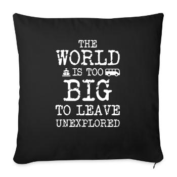 Travel - Sofa pillowcase 17,3'' x 17,3'' (45 x 45 cm) - black - Front