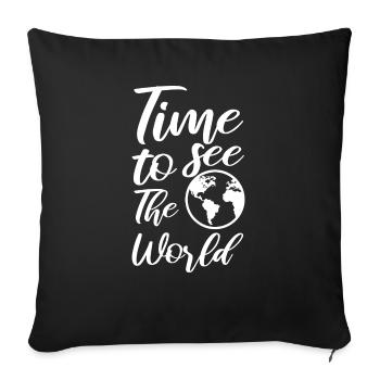 Travel - Sofakissenbezug 45 x 45 cm - Schwarz - Vorne