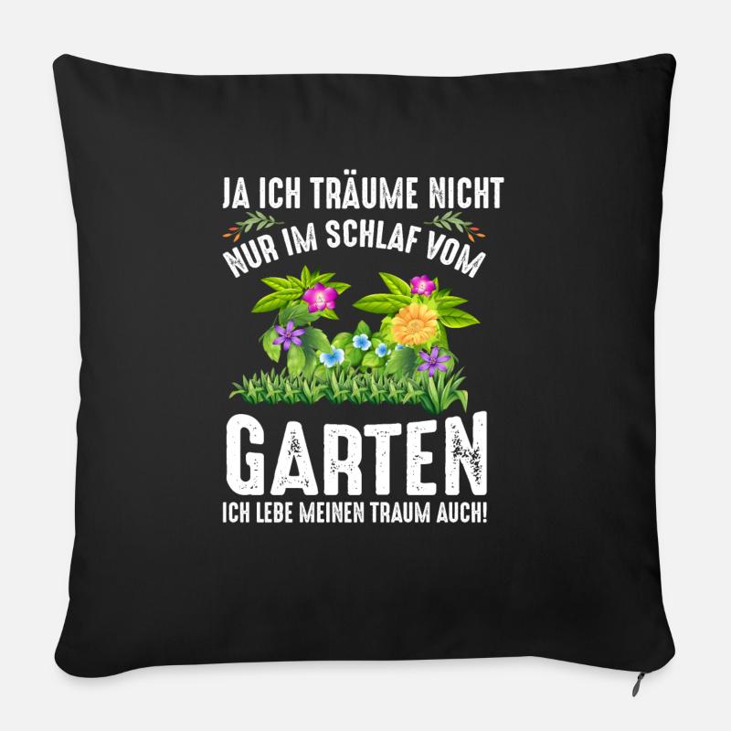 Garten - Sofakissenbezug 45 x 45 cm - Schwarz