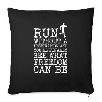 Running - Sofakissenbezug 45 x 45 cm - Schwarz - Vorne