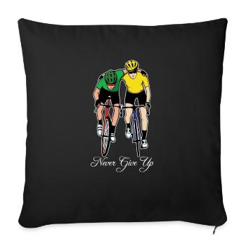 bicycle - Sofa pillowcase 17,3'' x 17,3'' (45 x 45 cm) - black - Front