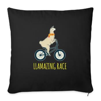 vélo - Housse de coussin décorative 45 x 45 cm - noir - Devant