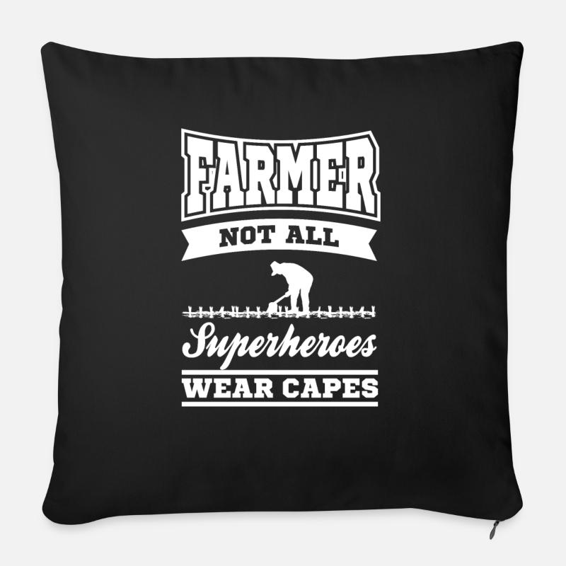 Bauer Landwirt Farmer - Sofakissenbezug 45 x 45 cm - Schwarz