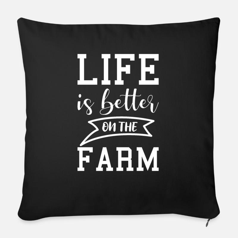 Bauer Landwirt Farmer - Sofakissenbezug 45 x 45 cm - Schwarz