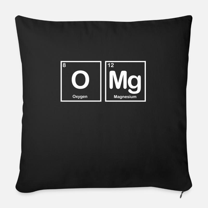 Chemie Nerd - Sofakissenbezug 45 x 45 cm - Schwarz