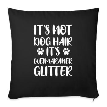 Weimaraner - Housse de coussin décorative 45 x 45 cm - noir - Devant
