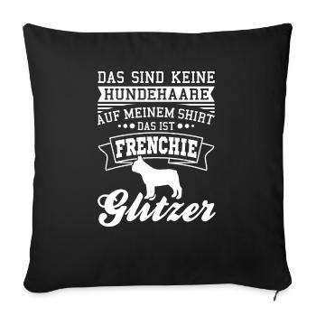 Bulldog français - Housse de coussin décorative 45 x 45 cm - noir - Devant