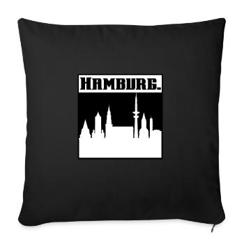 Hambourg - Housse de coussin décorative 45 x 45 cm - noir - Devant