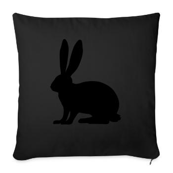 Rabbit - Sofa pillowcase 17,3'' x 17,3'' (45 x 45 cm) - black - Front